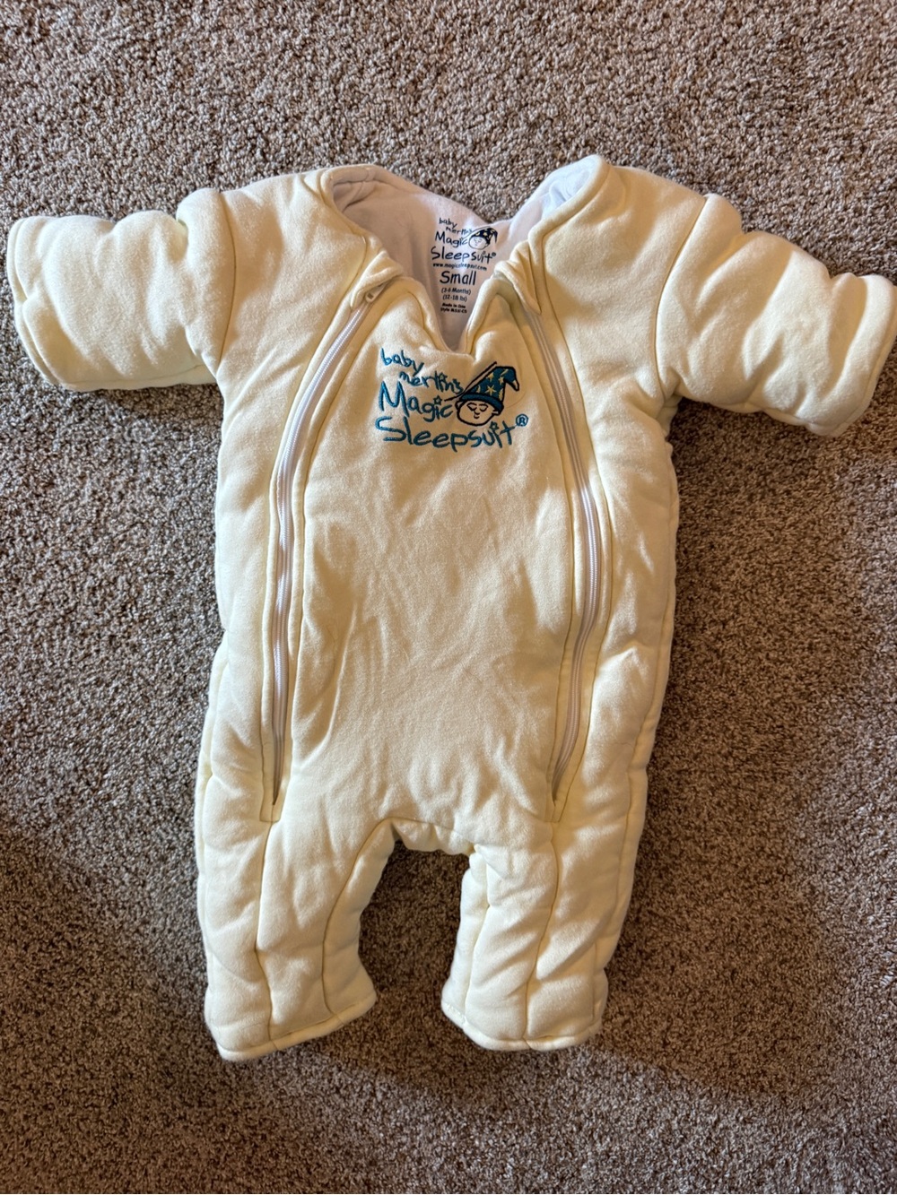 Baby Merlin’s Magic Sleepsuit - Light Yellow Size Small